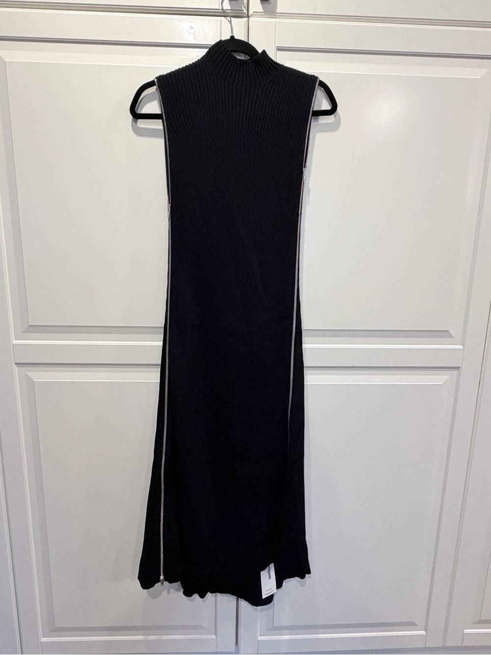 Celine multi zipper ribbed dress in M